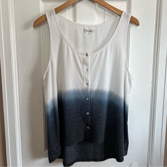 Juniors' Mudd® Dip-Dyed Button Front Jersey Tank Top XL - Picture 3 of 8